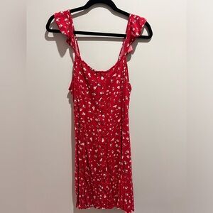 Mossimo Supply Co red floral dress size M